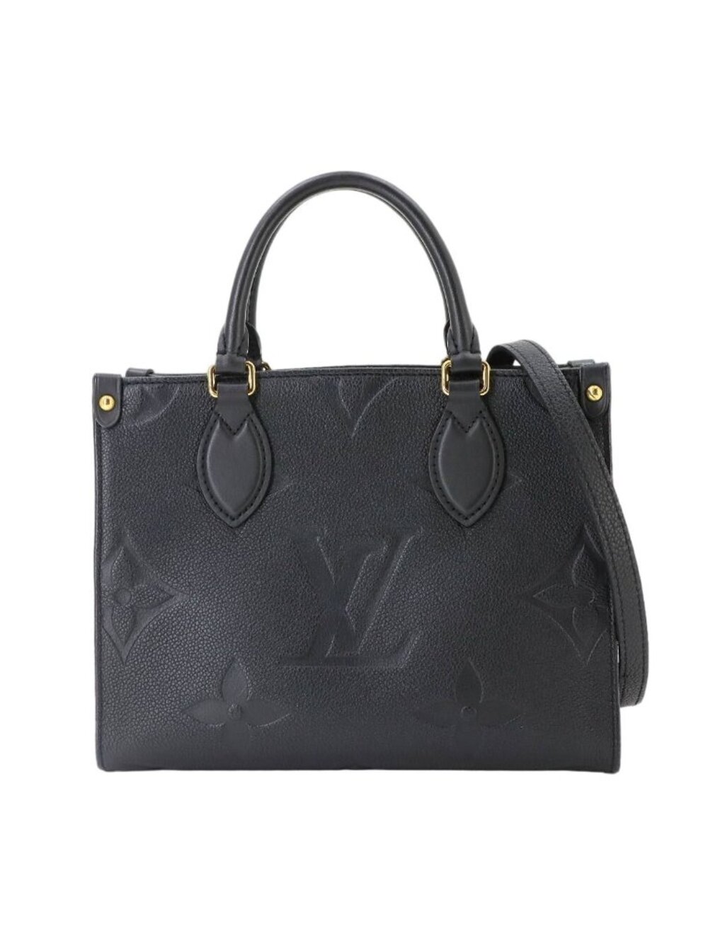 Louis Vuitton Monogram Empreinte On The Go PM 2-Way Tote Shoulder Bag Noir